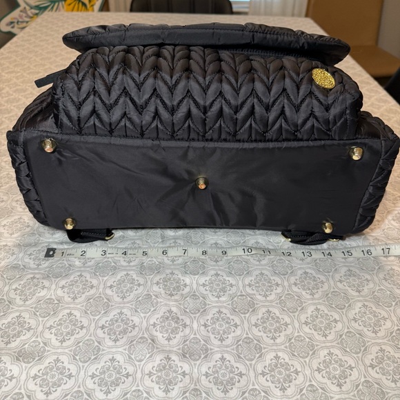 HAPP Levy Black Quilted Diaper Backpack - Black - Picture 14 of 16